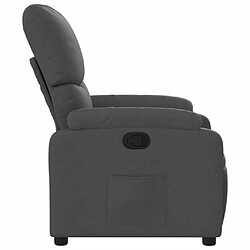 Avis vidaXL Fauteuil inclinable Gris foncé Tissu