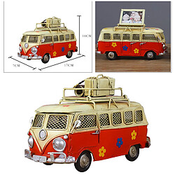 Handcraft Camper Van Modèle Avec Tirelire Vintage Bus Home Decoration Rouge pas cher