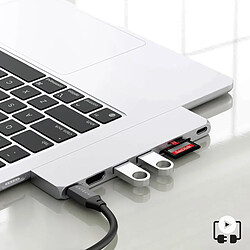 Acheter Hub Macbook Satechi Pro Hub Slim Argent, USB USB-C HDMI 4K Lecteur carte