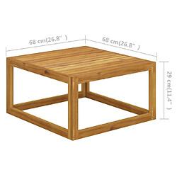 Maison Chic Table basse,Table Console Table d'appoint, Table pour salon 68x68x29 cm Bois d'acacia solide -MN23100 pas cher