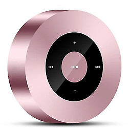 Universal Haut-parleur Bluetooth portable YH, mini-petit haut-parleur Bluetooth avec emplacement pour carte SD, entrée AUX 3,5 mm pour téléphone mobile (or rose)