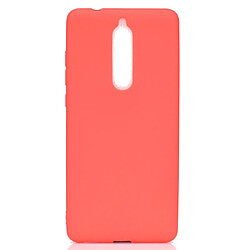 Wewoo Coque Souple Pour Nokia 5.1 Candy Color TPU Case Rouge