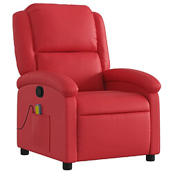 Avis Maison Chic Fauteuil de massage inclinable,Fauteuil luxe de relaxation rouge similicuir -MN90570