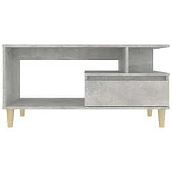 Acheter vidaXL Table basse Gris béton 90x49x45 cm Bois d'ingénierie