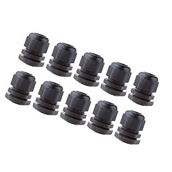 10x PG21 Noir Plastique Presse-Étoupe Connecteur 13-18 Imperméable Câble pas cher