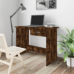 Maison Chic Bureau,Table de travail,bureau de travail pour chambre Chêne fumé 100x50x76 cm Bois d'ingénierie -GKD77808