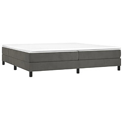 Avis Maison Chic Lit Adulte - Lit simple Lit à sommier tapissier et matelas moelleux - Meuble de Chambre - Gris foncé 200x200cm Velours -MN16957