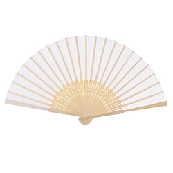 Acheter Fan de faveur de fan de partie pliante tenue dans la main de 21CM avec la boîte-cadeau argentée de boîte-cadeau