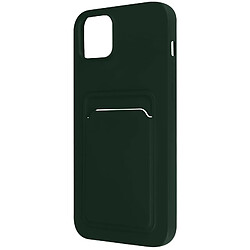 Avizar Coque iPhone 14 Plus Silicone Souple Porte-carte vertfonce