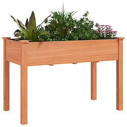 Avis Maison Chic Jardinière,Bac à fleurs - pot de fleur avec doublure marron 118x59x76 cm bois massif sapin -GKD39727