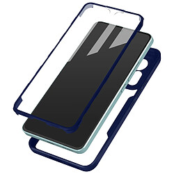 Avizar Coque pour Xiaomi 12 Lite Antichoc Dos Plexiglas et Avant Polymère Contour Bleu