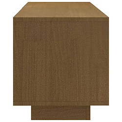 Acheter vidaXL Meuble TV Marron miel 110x30x33,5 cm Bois de pin massif