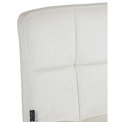 Non Tabouret de bar Peru velours blanc pas cher