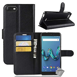 Htdmobiles Housse etui portefeuille pour Wiko Sunny 3 + film ecran - NOIR