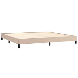 Acheter Maison Chic Lit adulte - Lit simple Cadre de lit,Structure du lit Contemporain Cappuccino 200x200 cm Similicuir -MN65957