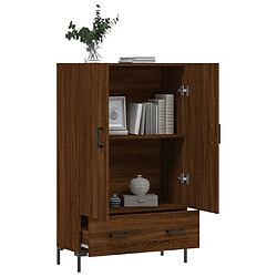 Avis vidaXL Buffet haut chêne marron 69,5x31x115 cm bois d'ingénierie