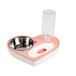 Bol de séparation pour animaux de compagnie Chat Bol d'alimentation automatique pour chiens de petite et moyenne taille - Rose