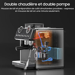 Iceagle Machine à café espresso avec Bean Grinder EM653 Avec Broyeur pas cher