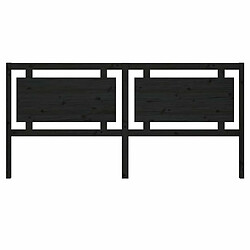 Acheter Maison Chic Tête de lit scandinave pour lit adulte,Meuble de chambre Noir 205,5x4x100 cm Bois massif de pin -MN72418