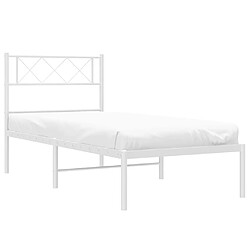 Avis Maison Chic Lit adulte - Cadre de lit métal avec tête de lit,Structure du lit Contemporain pour chambre blanc 90x190 cm -MN38550