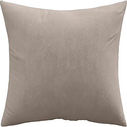 ICONIK INTERIOR Coussin carré en velours (45x45 CM) coussin + rembourrage - Mesmal Beige