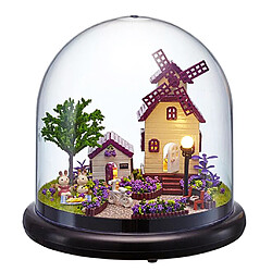 Kit Miniature DIY Maison de poupée en bois Glassball pour cadeau amoureux amoureux