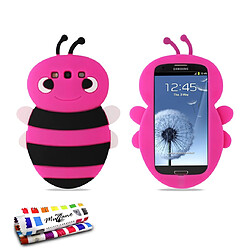 Muzzano Coque souple Rose bonbon ""Abeille"" Premium SAMSUNG GALAXY S3