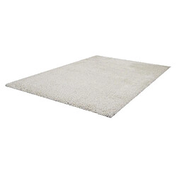 Vente-Unique Tapis shaggy à poils longs microfibre - 160 x 230 cm - Blanc cassé - HARVEY