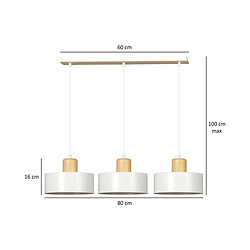 Acheter EPIKASA Suspension Torin, Blanc, Acier, 80x100x25 cm