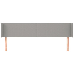 Avis Maison Chic Tête de lit scandinave avec oreilles,meuble de chambre Gris clair 203x16x78/88 cm Tissu -MN59357