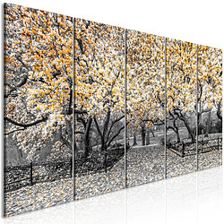 Artgeist Tableau - Magnolia Park (5 Parts) Narrow Orange [200x80]