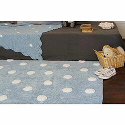 Avis Lorena Canals Tapis coton motif pois - bleu - 120 x 160