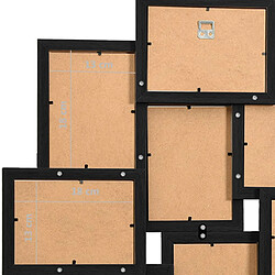 vidaXL Collage de cadres photo pour photo de 10x(13x18 cm) Noir MDF pas cher