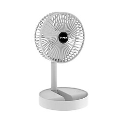 (Blanc) Hansona Mini Ventilateur de Bureau Télescopique Portable Pliable