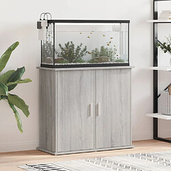 vidaXL Support pour aquarium sonoma gris 81x36x73 cm bois d'ingénierie