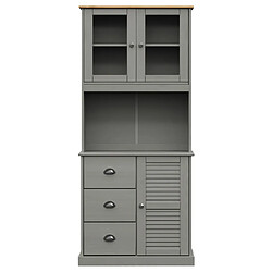 Acheter vidaXL Buffet haut VIGO gris 78x40x175 cm bois massif de pin