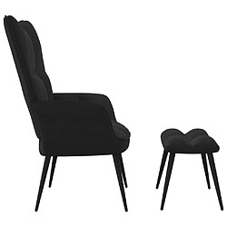 Avis Maison Chic Chaise de relaxation | Fauteuil relax avec repose-pied Noir Velours -GKD72292