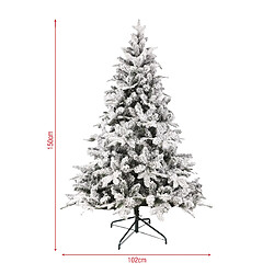 Avis Mobili Rebecca Sapin De Noël Enneigé 150 Cm Épais Réaliste Sapin Artificiel 809 Branches