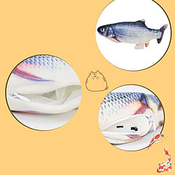 Acheter 2pcs Jouets Pour Chat En Mouvement Poisson électrique Réaliste Flopping Wiggle Poisson Herbe Carpe