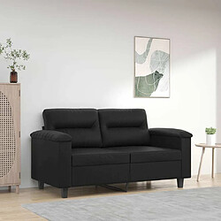 Maison Chic Canapé à 2 places,Sofa de Salon,Canapé droit Noir 120 cm Similicuir -GKD930111