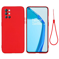 Coque en silicone, antichoc avec sangle rouge pour votre OnePlus 9R