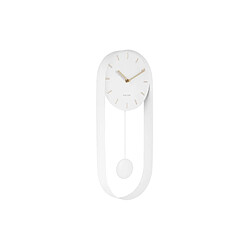 Karlsson Horloge à balancier pendulum design Charm - H. 50 cm - Blanc