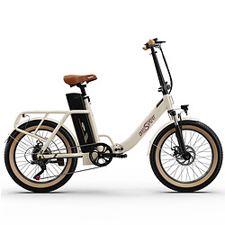 Vélo électrique pliable OneSport OT16-2 20" Moteur 250 W Batterie 48 V 17 Ah - Beige