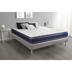 ACTISOM Ensemble matelas Mémoire de forme ACTIMEMO MORPHO 160x200 Maxi épaisseur 5zones de confort + sommier KIT gris