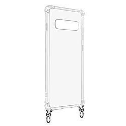 Avizar Coque Galaxy S10 Plus Anneau personnalisable avec bijou/Chaîne - Transparent