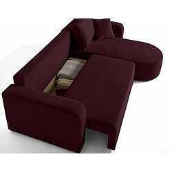 Avis Bestmobilier Miro - canapé d'angle réversible - 4 places - convertible avec coffre - en velours texturé