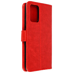 Avizar Housse pour Redmi 10 et 10 2022 Portefeuille Fonction Support vidéo rouge