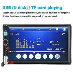 Universal 7 '' Dual Din Car MP5 Player Support Carte Reading & Bluetooth Hands Free Call pas cher