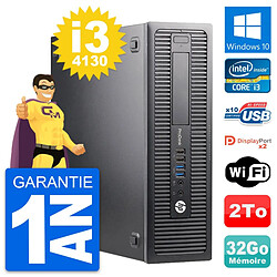 PC HP ProDesk 600 G1 SFF Intel i3-4130 RAM 32Go Disque Dur 2To Windows 10 Wifi - Occasion