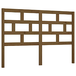 vidaXL Tête de lit Marron miel 126x4x100 cm Bois massif de pin